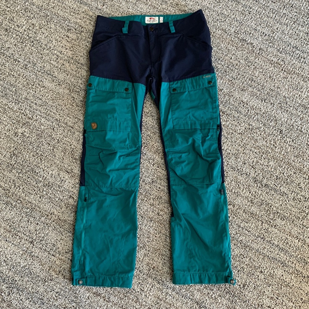 Fjällräven trekking or hiking pants.